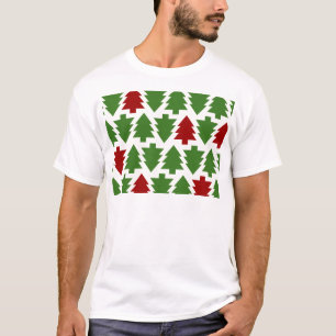 Camiseta Árboles de Navidad Patrón de Vacaciones