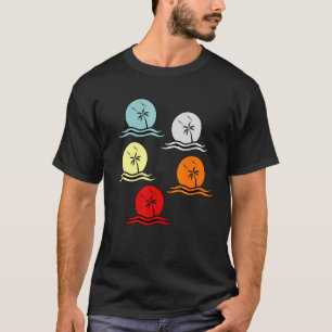 Camiseta Árboles de palmas de la curva del atardecer