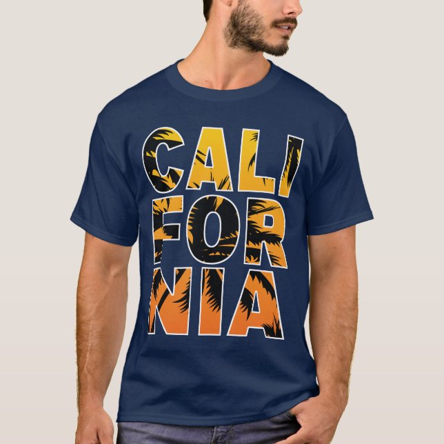 Camiseta Árboles de palmas de la Marina de California llene (Anverso)