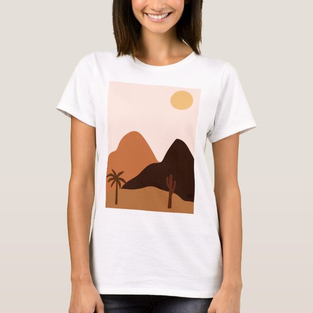 Camiseta Árboles de plantas montañosas (Anverso)