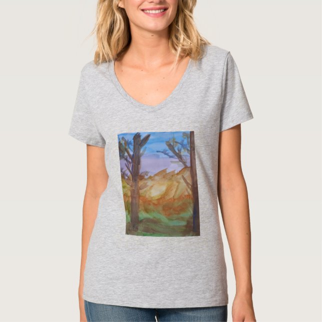 Camiseta Árboles del atardecer (Anverso)