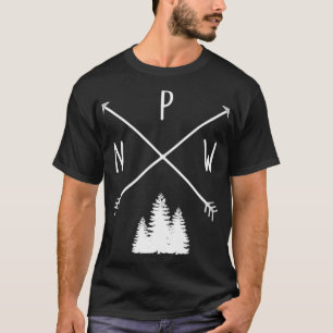 Camiseta Árboles del Pacífico noroeste de PNW con flechas _