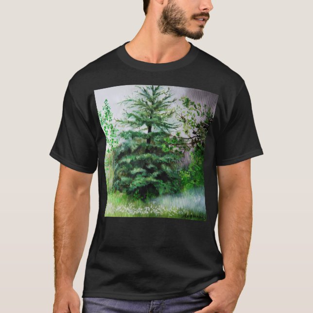 Camiseta Árboles en un día de niebla (Anverso)