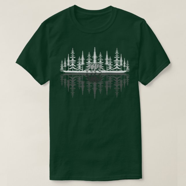 Camiseta Árboles forestales al aire libre que reflejan anim (Diseño del anverso)