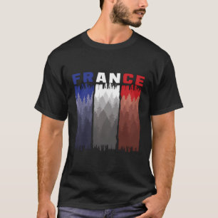Camiseta Árboles forestales de bandera francesa de Francia