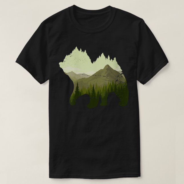 Camiseta Árboles forestales Naturaleza al aire libre Montañ (Diseño del anverso)