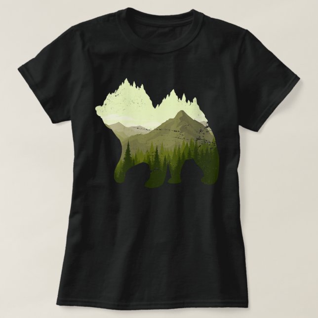 Camiseta Árboles forestales Naturaleza al aire libre Montañ (Diseño del anverso)