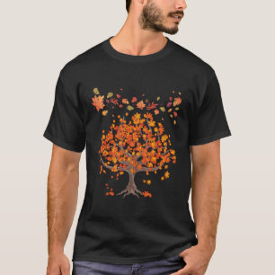 Camiseta Árboles forestales otoño dejan caer la naturaleza