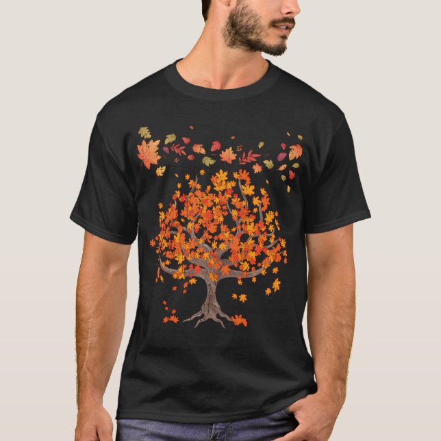 Camiseta Árboles forestales otoño dejan caer la naturaleza (Anverso)