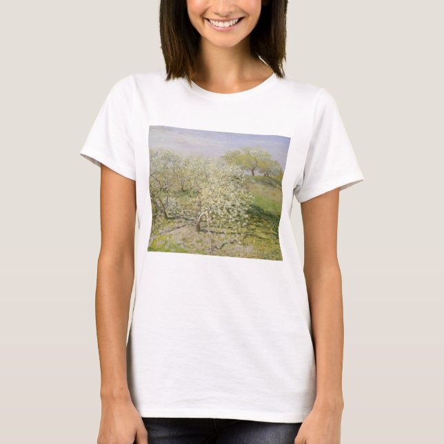 Camiseta Árboles frutales de la primavera de Claude Monet (Anverso)