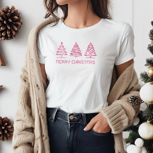 Camiseta Árboles modernos de Navidad minimalista