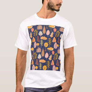 Camiseta Árboles multicolores: Vintage de mediados de otoño