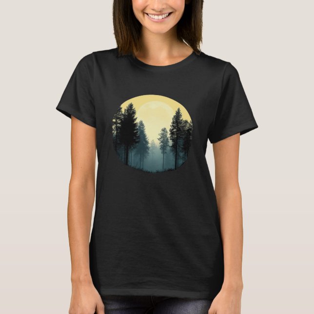 Camiseta Árboles Naturaleza silvestre Silhouette (Anverso)