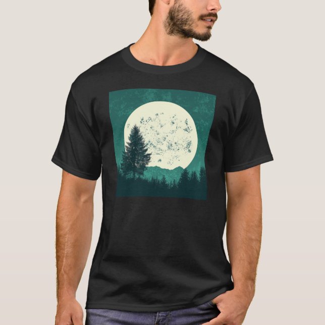 Camiseta Árboles Naturaleza silvestre Silhouette (Anverso)