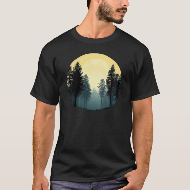 Camiseta Árboles Naturaleza silvestre Silhouette (Anverso)