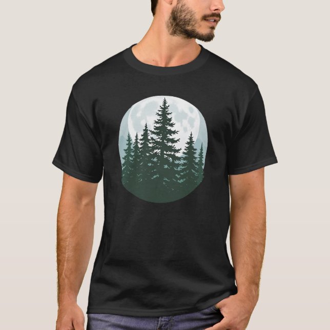 Camiseta Árboles Naturaleza silvestre Silhouette (Anverso)