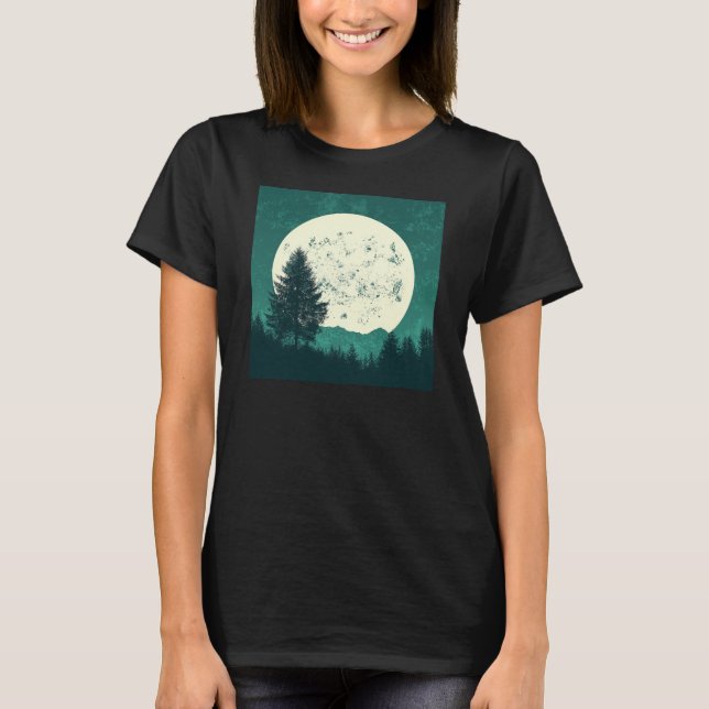 Camiseta Árboles Naturaleza silvestre Silhouette (Anverso)