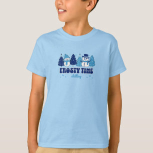 Camiseta Árboles navideños de invierno y hombres de nieve, 