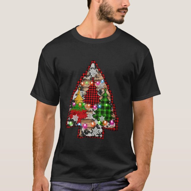 Camiseta Árboles navideños de punta de punta de flecha navi (Anverso)