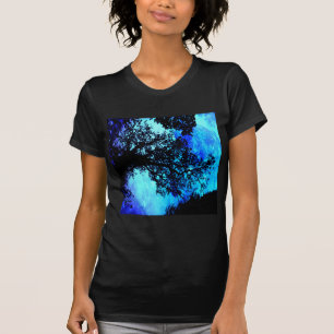 Camiseta Árboles negros Turquoise Periwinkle Space
