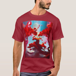 Camiseta Árboles rojos abstractos