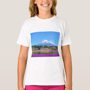 Camiseta Árboles y flores del Monte Fuji