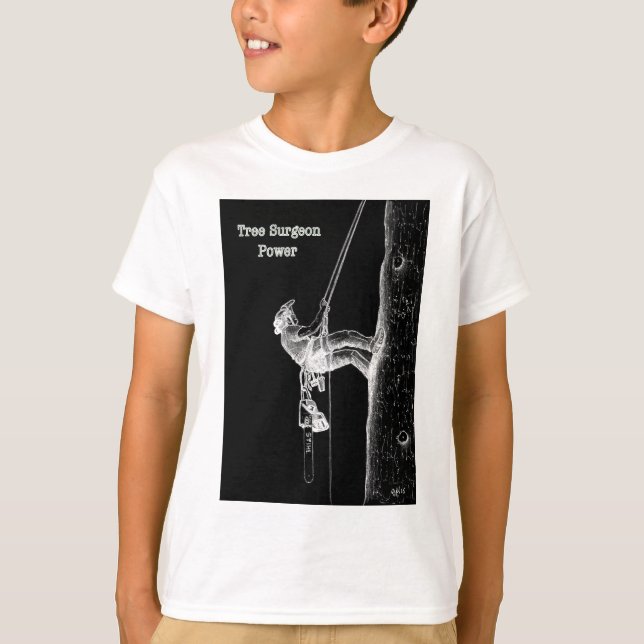 Camiseta Arborismo de cirujano árbol en el trabajo actual d (Anverso)