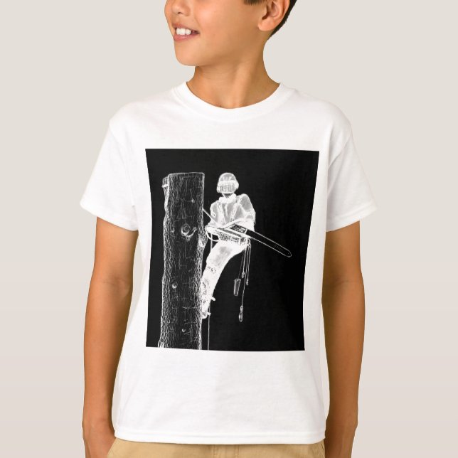 Camiseta Arborismo de cirujano árbol en el trabajo actual d (Anverso)