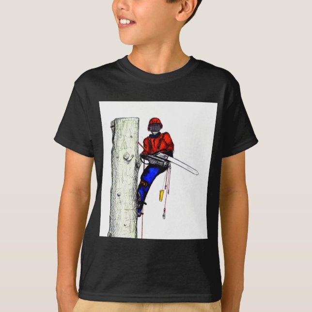 Camiseta Arborismo de cirujano árbol en el trabajo actual d (Anverso)