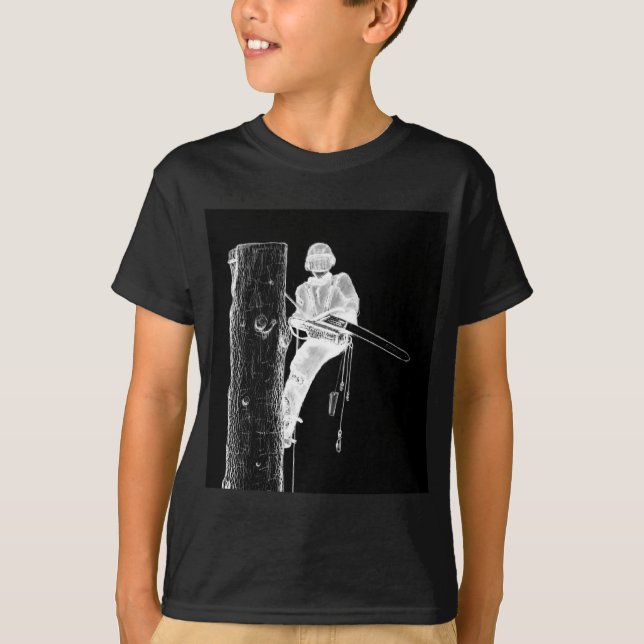 Camiseta Arborismo de cirujano árbol en el trabajo actual d (Anverso)