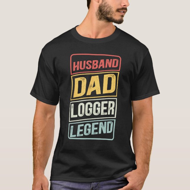 Camiseta Arborist Husband Dad Logger Legend retro Father s  (Anverso)