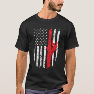 Camiseta Arborista De Bandera Estadounidense 4 De Julio Pat