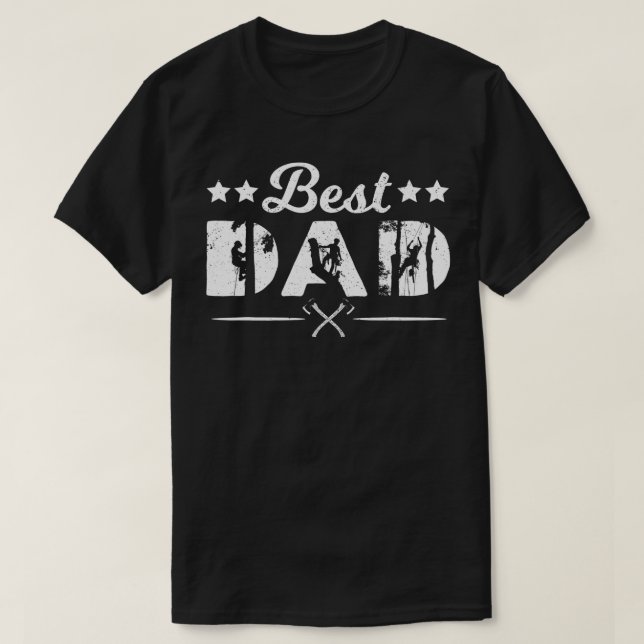 Camiseta Arborista del mejor árbol Climber Dad  (Diseño del anverso)