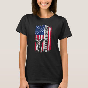 Camiseta Arborista Papá Bandera Estadounidense Climber Dad 