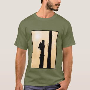 Camiseta arborista: Silhouetted Climber Minimalist
