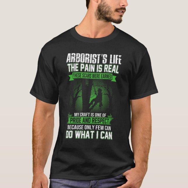 Camiseta Arboristas Hombres Lumberjack Árbol Climber El Dol (Anverso)