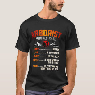 Camiseta Arboristico Tasa Horaria De Logger Para Hombres Mu