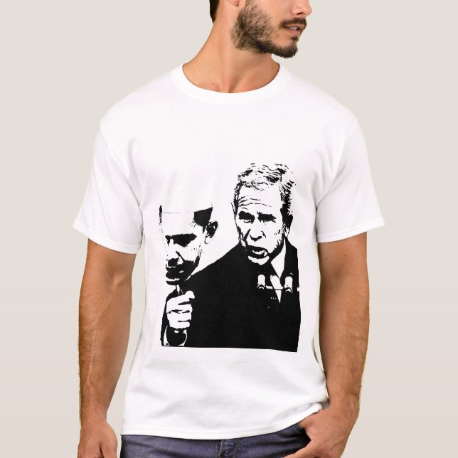 Camiseta arbusto con la máscara de obama (Anverso)
