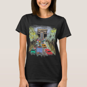 Camiseta Arc de Triomphe Whimsical Watercolor Sketch