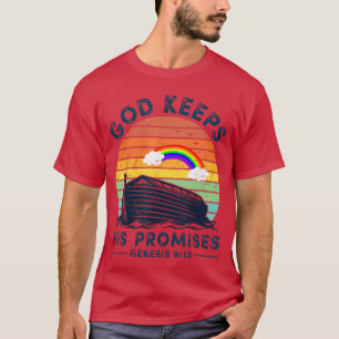 Camiseta Arca de Noé Arcoiris Jesús Dios Cristiano Cumple S