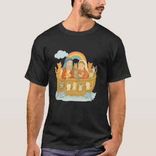 Camiseta Arca de Noé con gatos de cristianos religiosos ama