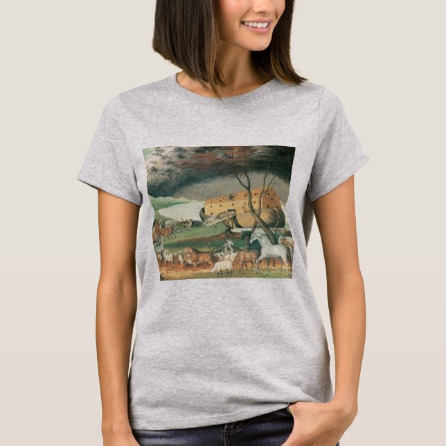 Camiseta Arca de Noé de Edward Hicks, arte folclórico vinta (Anverso)