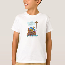 Camiseta Arca de Noé Niño Bautizo, Personalizado Animales D