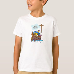 Camiseta Arca de Noé Niño Bautizo, Personalizado Animales D