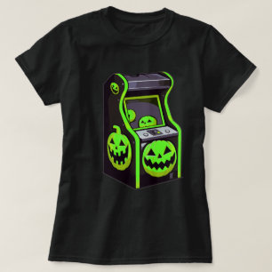 Camiseta Arcade de Calabaza Embrujada Halloween Lindo
