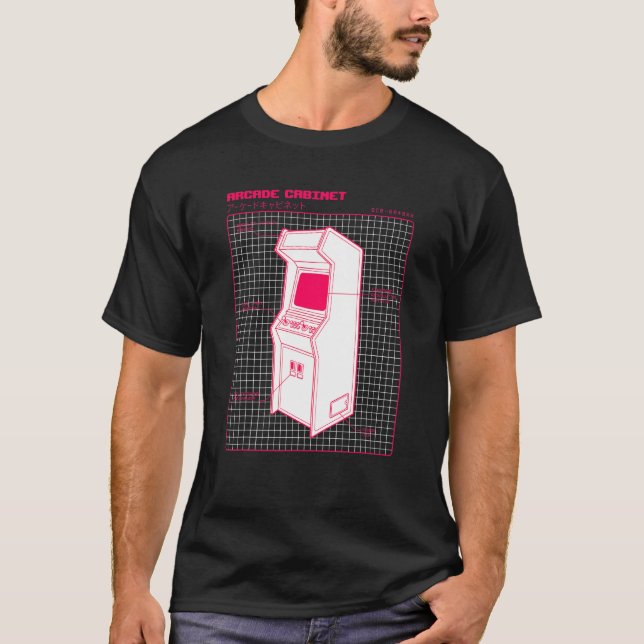 Camiseta Arcade Game Machine Console Retro 80s And 90s Game (Anverso)