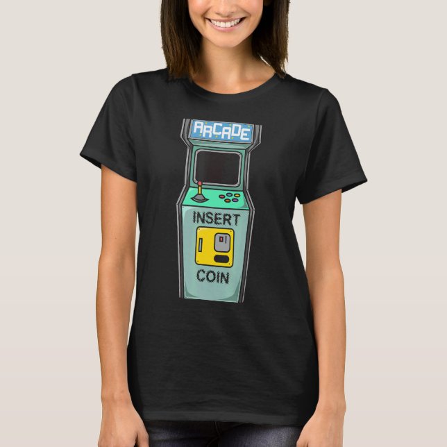 Camiseta Arcade Game Retro Gamer Insert Coin (Anverso)