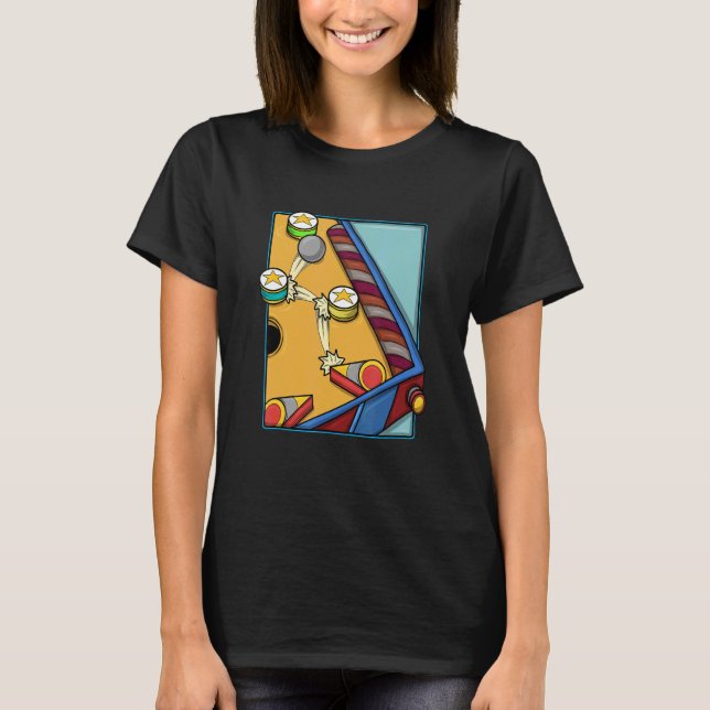 Camiseta Arcade Game Vintage Pinball Machine 1 (Anverso)