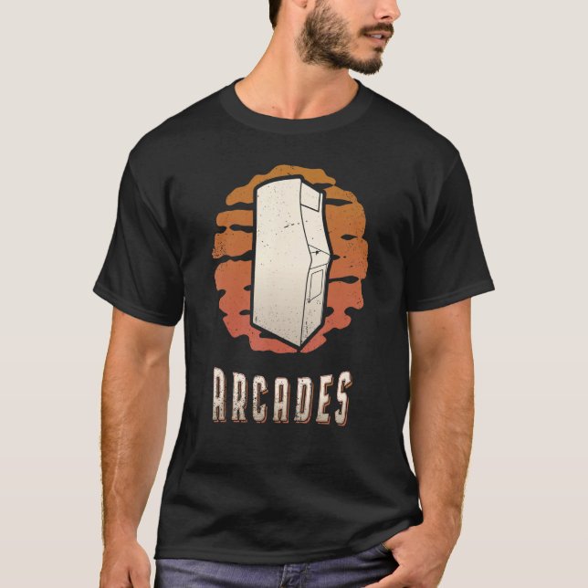 Camiseta Arcade Games Vintage Retro Classic Sunset (Anverso)