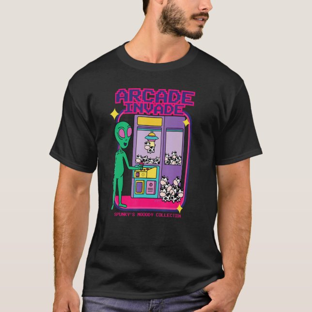 Camiseta Arcade Invade  Colección Mooody de Spunky  Vaca Ab (Anverso)